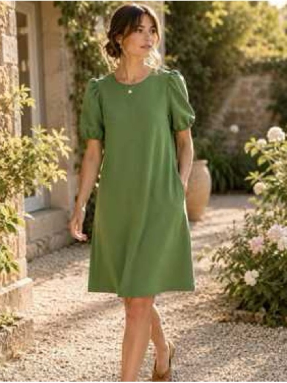 Boden Green Seam Detail Ponte Dress  Womens size 2